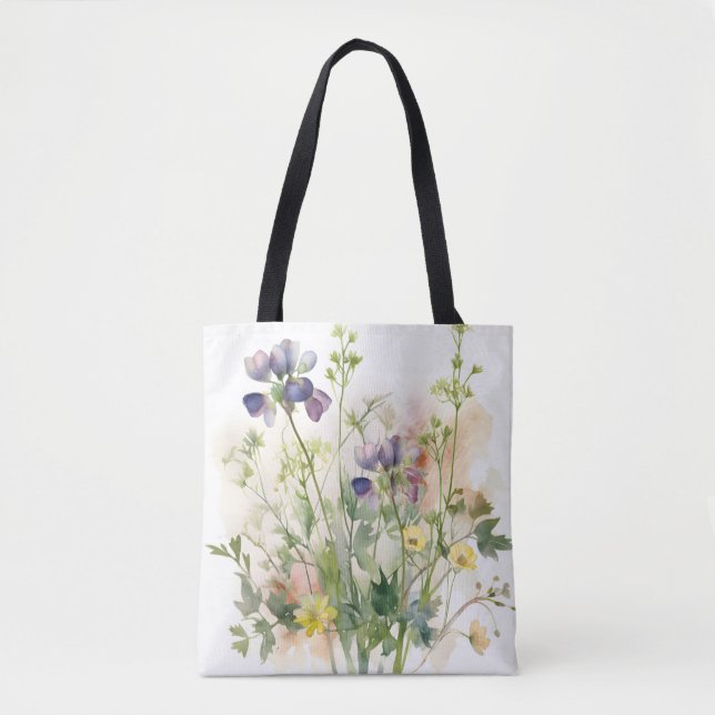 Dreamy Blue Blossoms Tote Bag Touch of Romance (Frente)