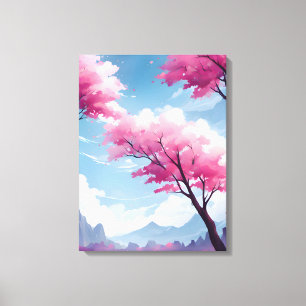 Dreamy Cherry Blossoms Canvas Art