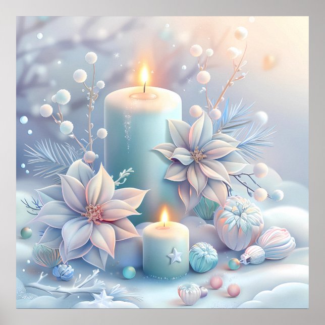 Dreamy Christmas Candles Poster (Frente)