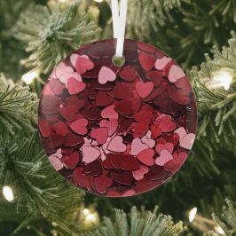 Dreamy Crimson Cascade Heart Confetti