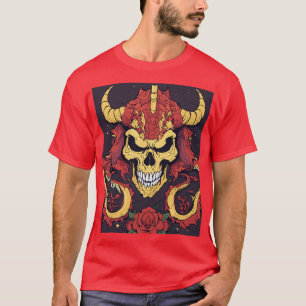 Dreamy Dragon Skull T-Shirt Design