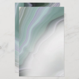 Dreamy Dusty Sage Agate Stationery