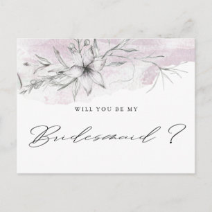 Dreamy Floral Cartão postal Bridesmaid