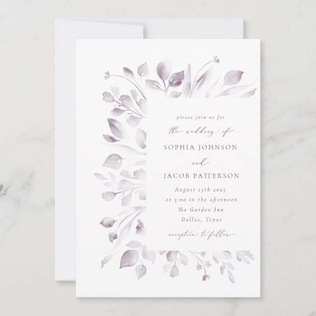 Dreamy Foliage Convite (Frente)