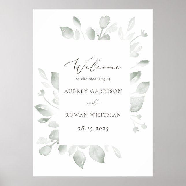 Dreamy Foliage Wedding Poster (Frente)