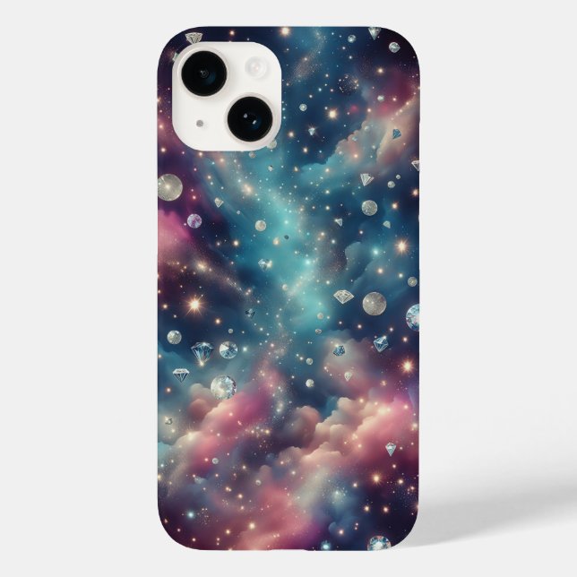 Dreamy Galaxy Diamond Space Glitter Stars Pastel N (Verso)