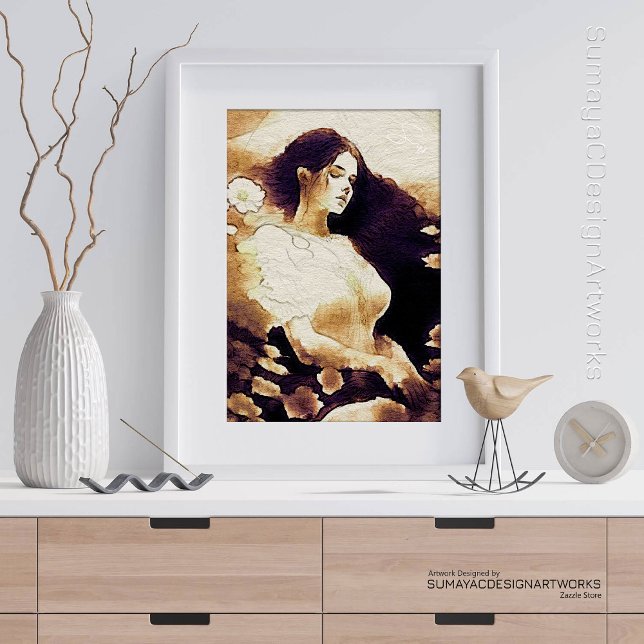 Dreamy Girl Retrait Poster Wall Art (Criador carregado)