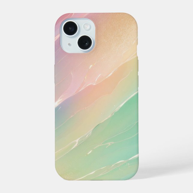 Dreamy Mermaid Shimmer Pastel Rainbow Phone Case (Verso)