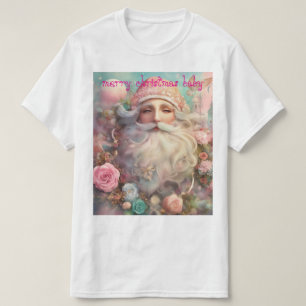 Dreamy Pastel Santa Claus Diário T-shirt Des