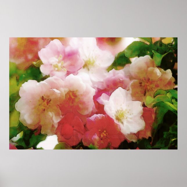 Dreamy Primavera Blossomo Água Poster (Frente)