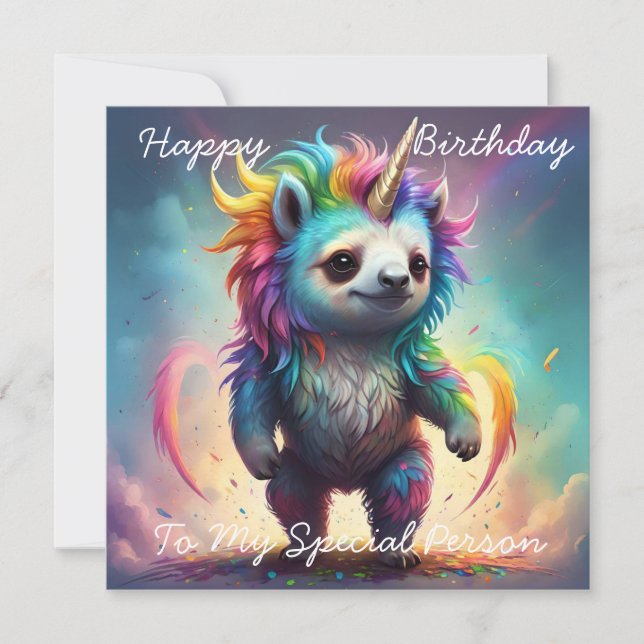 Dreamy Slothicorn: Um Rainbow Baby Fantasy, (Frente)