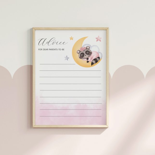 Dreamy Sobre O Conselho Da Moon Para Jogo De Bebê (Dreamy Over the Moon Raccoon Advice For Baby Game)