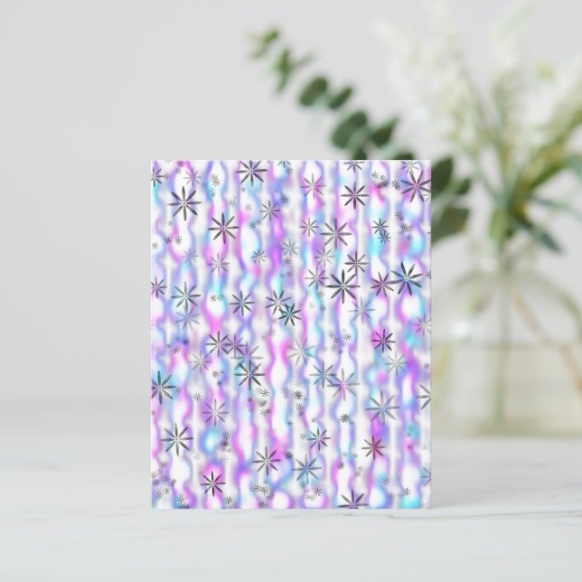 Dreamy Starburst Waves Pattern Scrapbook Paper (Em pé/Frente)
