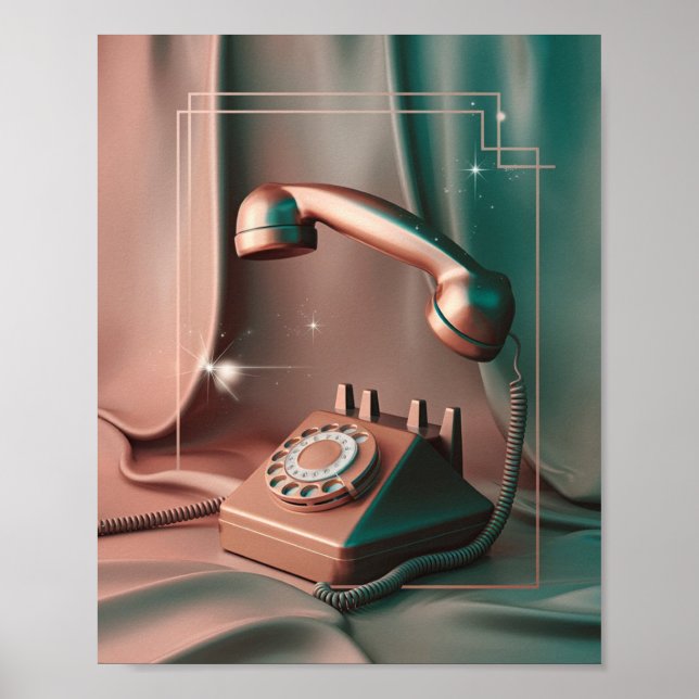 Dreamy Vintage Telephone Poster (Frente)