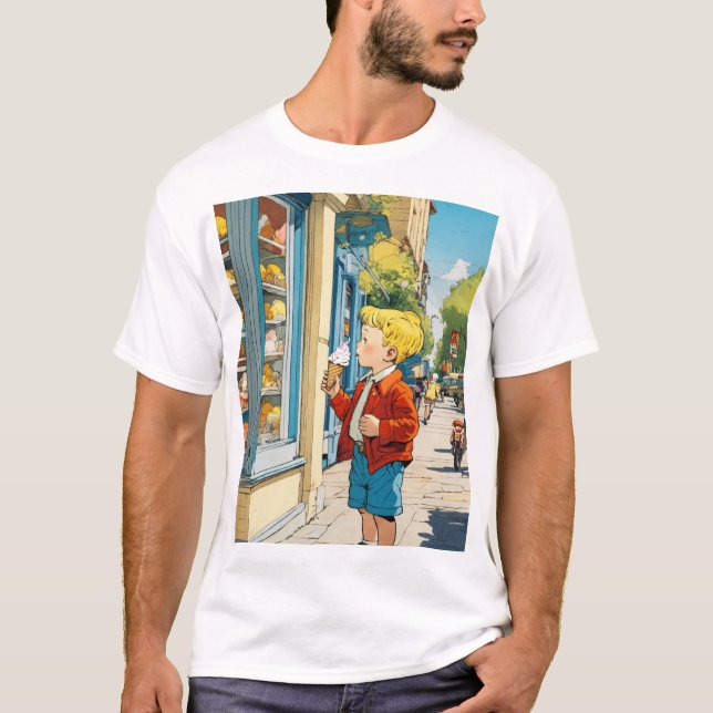 Dreamy Watercolor Cityscape T-Shirt (Frente)
