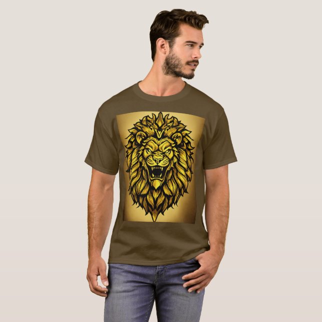 Dreamy Watercolor Lion T-Shirt Design (Frente Completa)