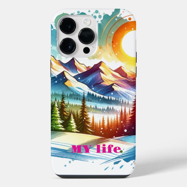 Dreamy Watercolor Sunset,iPhone / iPad case (Verso)