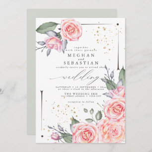 Dreamy Wedding Watercolor Convite Greenery