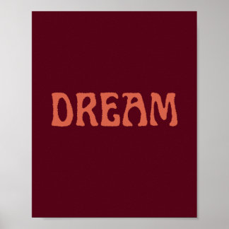 Dreart Poster Wall Art em Borgonha e Laranja