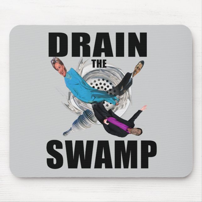 Drene o preto azul Mousepad de Donald Trump do (Frente)