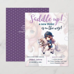 Dressage Rider Baby Girl Chá Rider a caminho