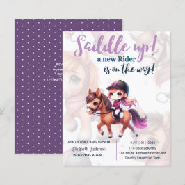 Dressage Rider Baby Girl Chá Rider a caminho