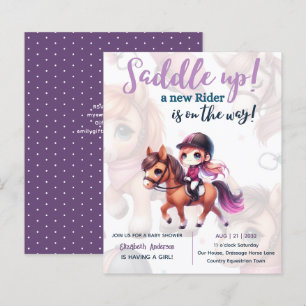 Dressage Rider Baby Girl Chá Rider a caminho