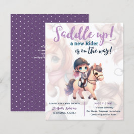 Dressage Rider Baby Girl Chá Rider a caminho