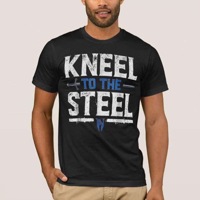 Drew McIntyre Kneel para o T-Shirt de Aço (Frente)