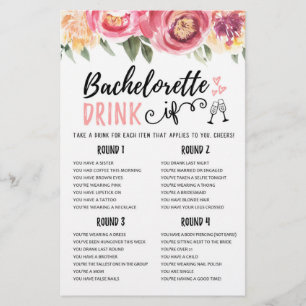 DRINK IF Bachelorette ou Hen Party game