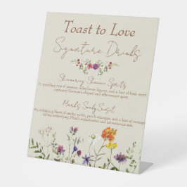 Drinks de Assinatura de Casamento de Flores Selvag
