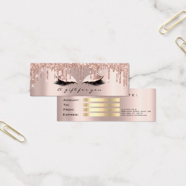 Drives de Certificado de Presente Rosa Maqueamento (Escritótio)