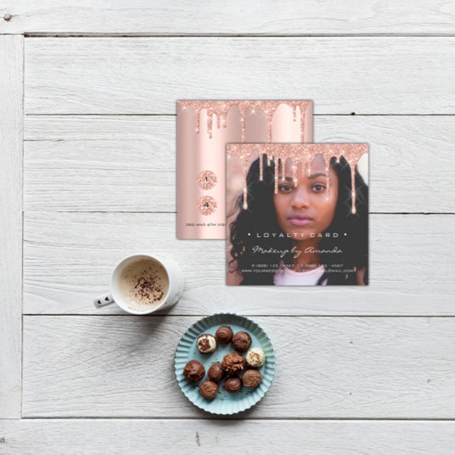 Drives de Fotografia Eyelash do Makeup do Cartão d (Loyalty Card 6 Punch Makeup Eyelash Photo Drips)