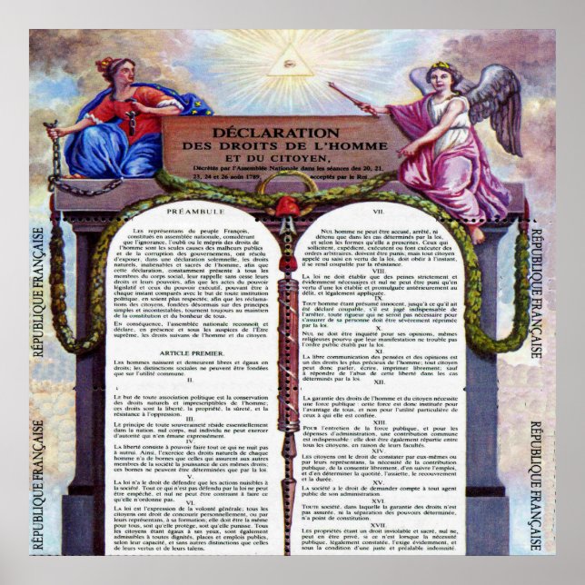 Droits de l'homme poster (Frente)