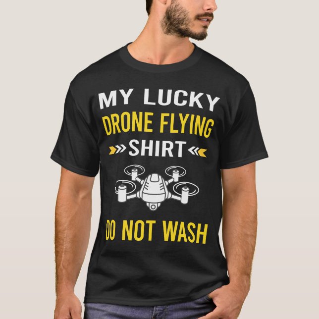 Drone Voador Camisa Sortuda Drones Voadores (Frente)