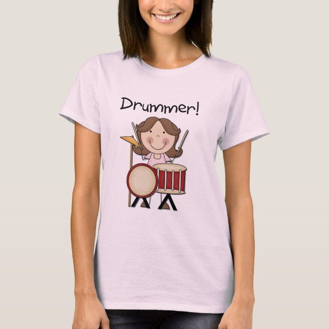 Drummer - Camisetas e presentes femininos (Frente)