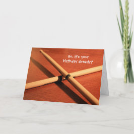 Drummer - Direita no Cartão de Aniversário de Hora