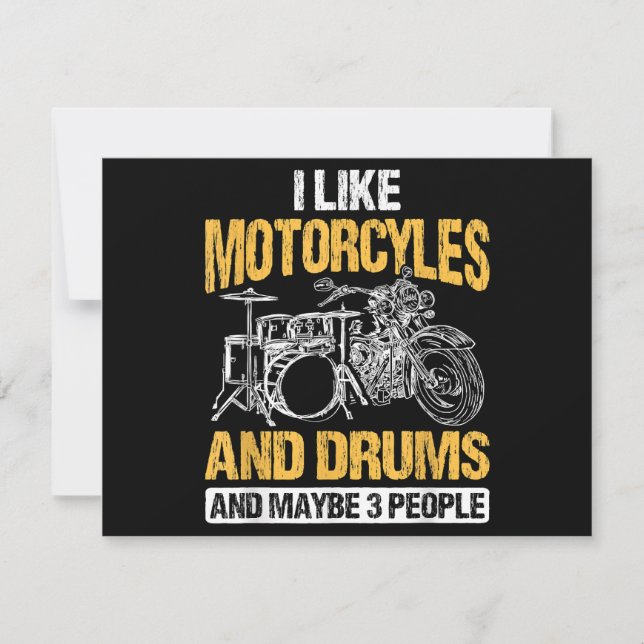 Drummer Drummer Eu Gosto De Motociclos E Tambores (Frente)