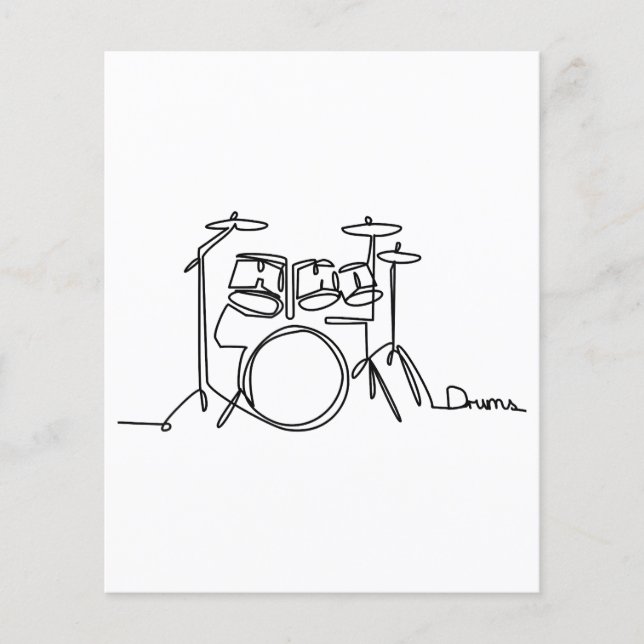 Drummer Music Design Um Tambor De Linha (Frente)