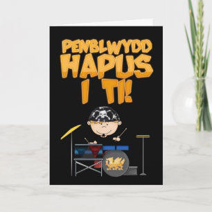 Drummer Welsh Feliz Aniversário Para Você Cartão S