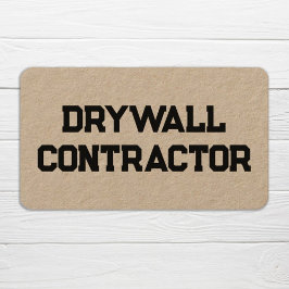 Drywall Contractor Kraft Cartão de visita