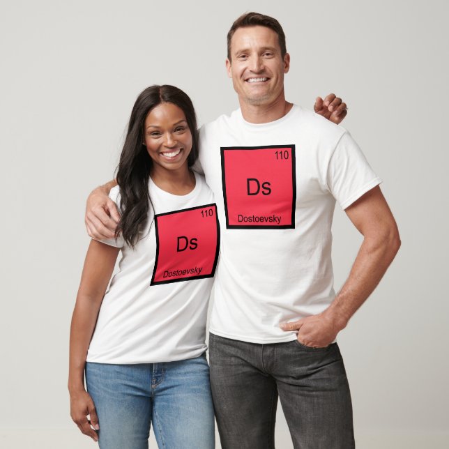 Ds - Dostoievski Camiseta Símbolo Elemento Químico (Unissex)