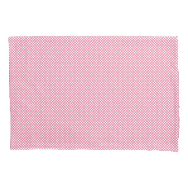 Dual images of a rectangular pink gingham-patterne (Frente)