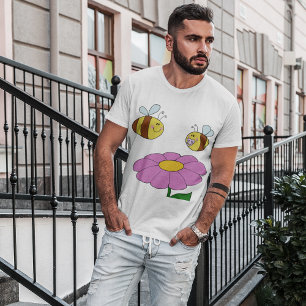 Duas Abelhas E Uma Flor Mens T-Shirt