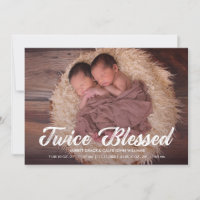 Duas Abençoadas | Anúncio de Foto do Twins Bebê