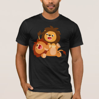 Duas Belas Caricaturas Leões T-Shirt