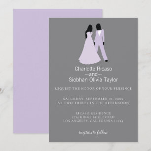 Duas Brides Guardam O Convite De Casamento