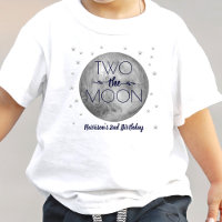 Duas camisetas do segundo aniversário da Lua Toddl