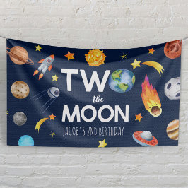 Duas Da Festa de aniversário Do Planeta Espacial E