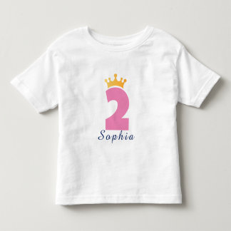 Duas e a Coroa Nome personalizado - Camiseta de cr